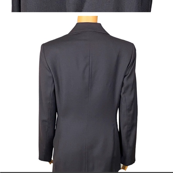 EVAN PICONE Vintage dark grey/black 100% Wool double-breasted blazer. Size 8.EUC - Picture 5 of 8